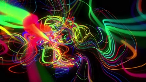 Abstract background flow of glow lines or light streaks. Running lights 库存影片 152593413