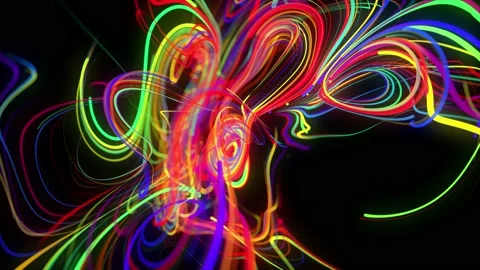 Abstract background flow of glow lines or light streaks. Running lights 库存影片 155441248