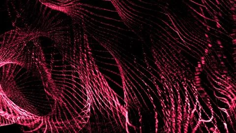 Abstract background with flow particles. 3d rendering Illustrazione stock