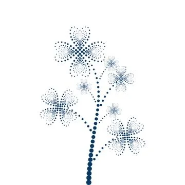 Abstract background with flower dots design. home wallpaper decoration. Stock Illustration