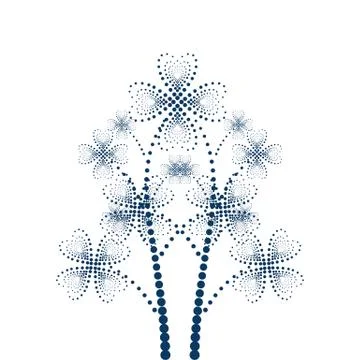 Abstract background with flower dots design. home wallpaper decoration. Stock Illustration