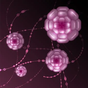 Abstract Background Flower Shape Line Pattern Vector Illustration. Stock Illustration