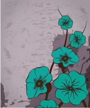 Abstract background with flowers Stock-Illustration