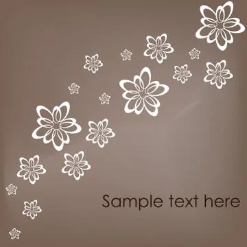 Abstract background with flowers Stock Illustration