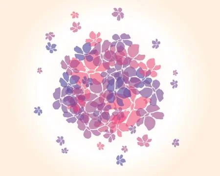 Abstract background with flowers, vector Stock Illustration