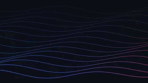 Abstract background with flowing blue and red gradient digital wave lines Stock Footage 338310936