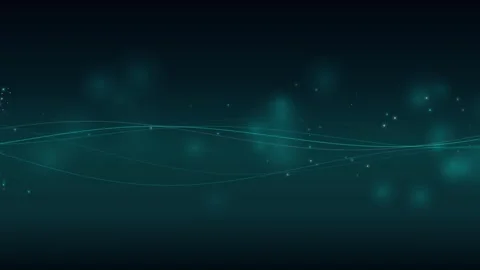 Abstract background with flowing blue lines and glowing particles design el.. Video stock 343611846