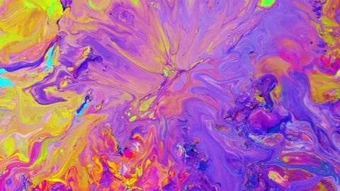 Abstract background from flowing colored liquid paints Video stock 170663397