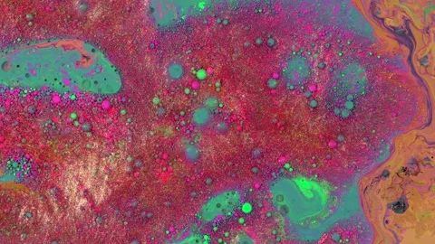 Abstract background from flowing colored liquid paints Stock Footage 170663571