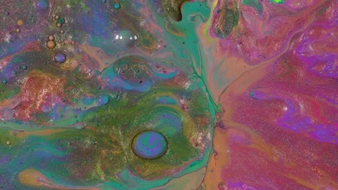 Abstract background from flowing colored liquid paints Stock Footage 170763287