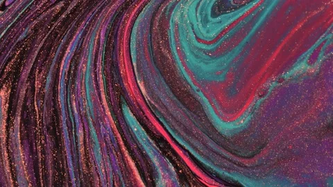 Abstract background from flowing colored liquid paints Stock Footage 219017419