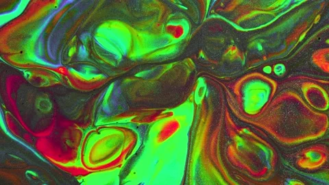 Abstract background from flowing colored liquid paints Stock Footage 220010779