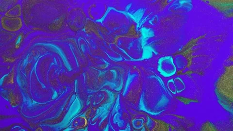 Abstract background from flowing colored liquid paints Stock Footage 220010926