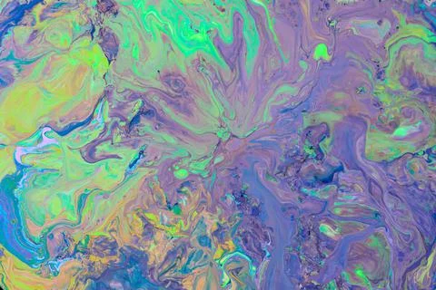 Abstract background from flowing colored liquid paints Stock Illustration