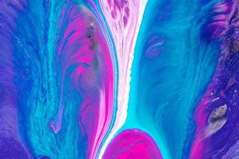 Abstract background from flowing colored liquid paints Stock Illustration