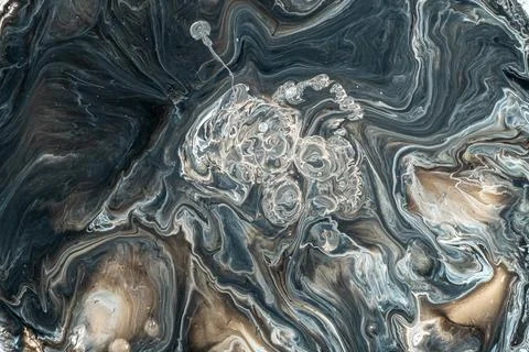 Abstract background from flowing colored liquid paints Stock Illustration