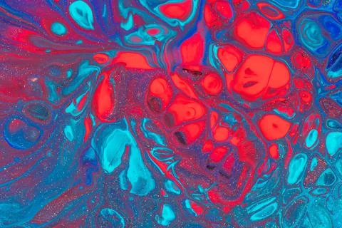 Abstract background from flowing colored liquid paints Stock Illustration