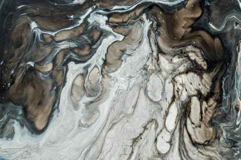 Abstract background from flowing colored liquid paints Stock Illustration