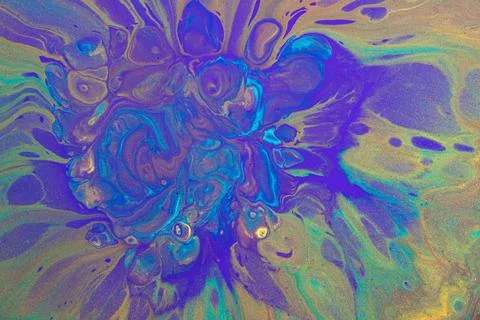 Abstract background from flowing colored liquid paints Stock Illustration