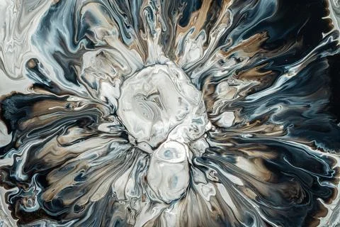 Abstract background from flowing colored liquid paints Stock Illustration