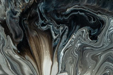 Abstract background from flowing colored liquid paints Stock Illustration