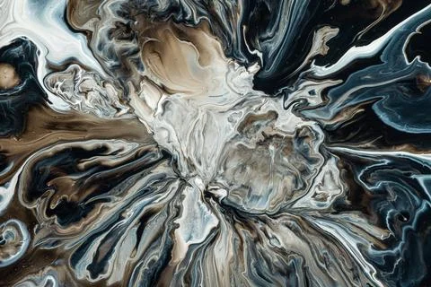 Abstract background from flowing colored liquid paints Stock Illustration