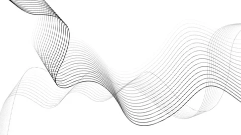 Abstract background with flowing dotted neon wave lines animation Video stock 330557875