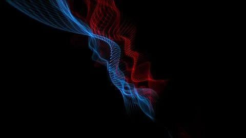 Abstract background with flowing dotted wave lines 스톡 일러스트