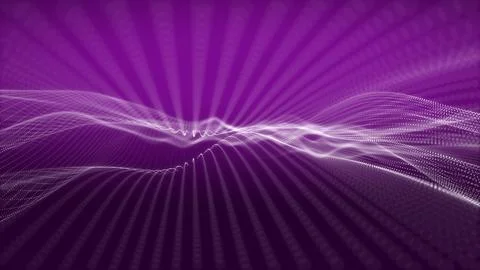 Abstract background with flowing dotted wave lines Stock Illustration