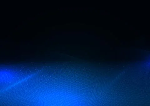 Abstract background with flowing hexagonal grid design イラスト素材