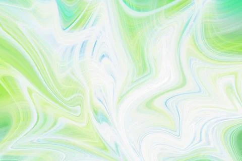 Abstract background with flowing liquid marble effect in soft lime green Stock Illustration