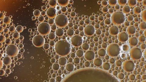 Abstract background with flowing oil bubbles Stock Footage 58658852