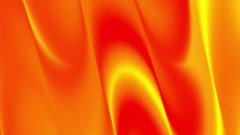 Abstract background of flowing smooth fabric in bright orange and yellow tones Stock Footage 338030399