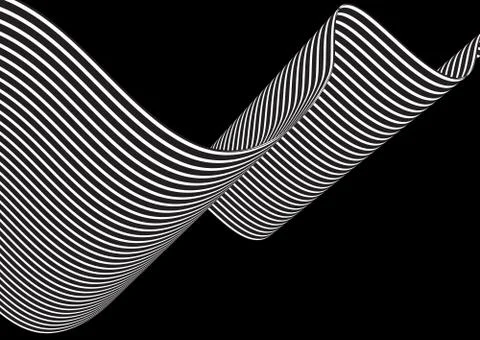 Abstract background with flowing stripes Stock Illustration