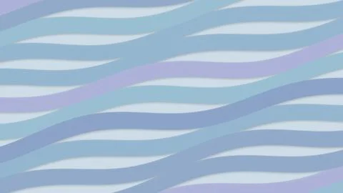 Abstract background of flowing wave stripes in pastel blue and purple, feat.. Stock Illustration