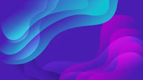 Abstract background with flowing, wavy shapes in blue and purple gradients. Stock Footage 326042092