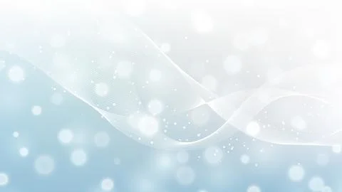 Abstract background with flowing white lines glowing bokeh and soft blue gr.. Stock Illustration