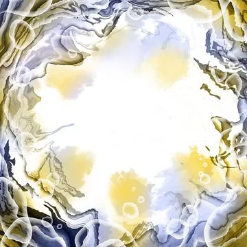 Abstract background in fluid art style. Alcohol ink, gold leaf, watercolor st Stock Illustration