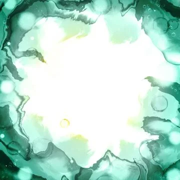 Abstract background in fluid art style. Alcohol ink, gold leaf, watercolor st Stock Illustration