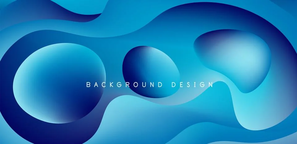 Abstract background fluid bubbles and wave elements. Template for covers 스톡 일러스트