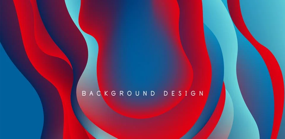 Abstract background fluid bubbles and wave elements. Template for covers Stockillustratie