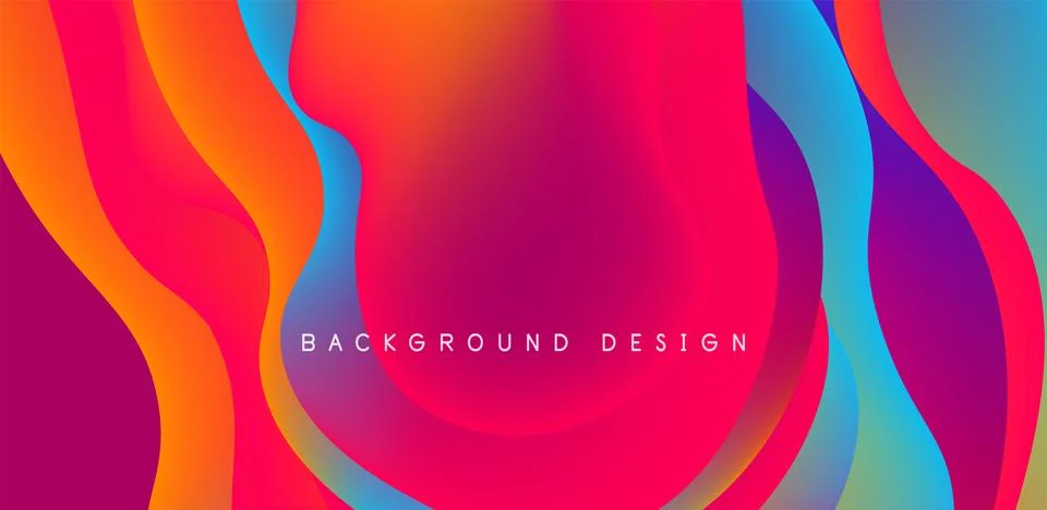 Abstract background fluid bubbles and wave elements. Template for covers 스톡 일러스트