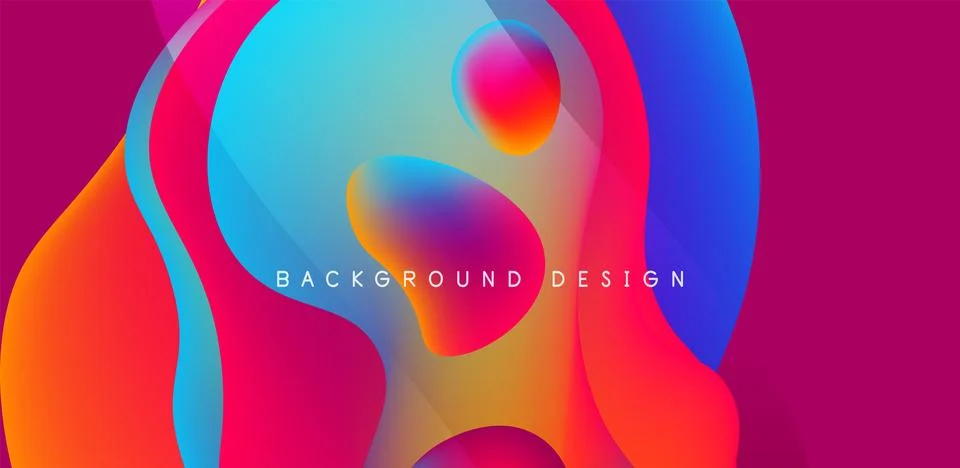Abstract background fluid bubbles and wave elements. Template for covers 스톡 일러스트