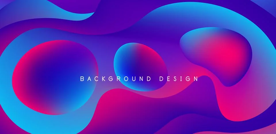 Abstract background fluid bubbles and wave elements. Template for covers イラスト素材