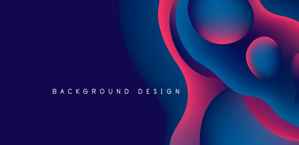 Abstract background fluid bubbles and wave elements. Template for covers イラスト素材