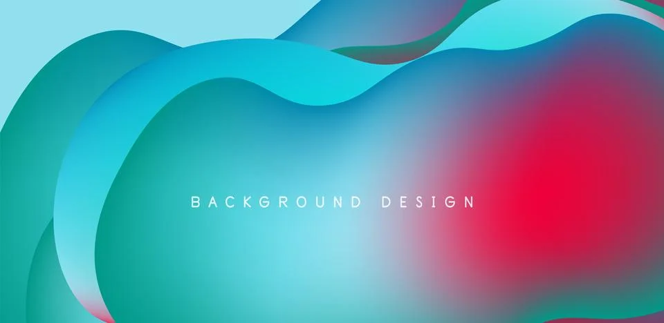 Abstract background fluid bubbles and wave elements. Template for covers Stock Illustration