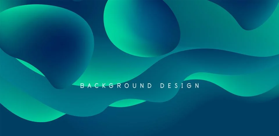 Abstract background fluid bubbles and wave elements. Template for covers Stockillustratie