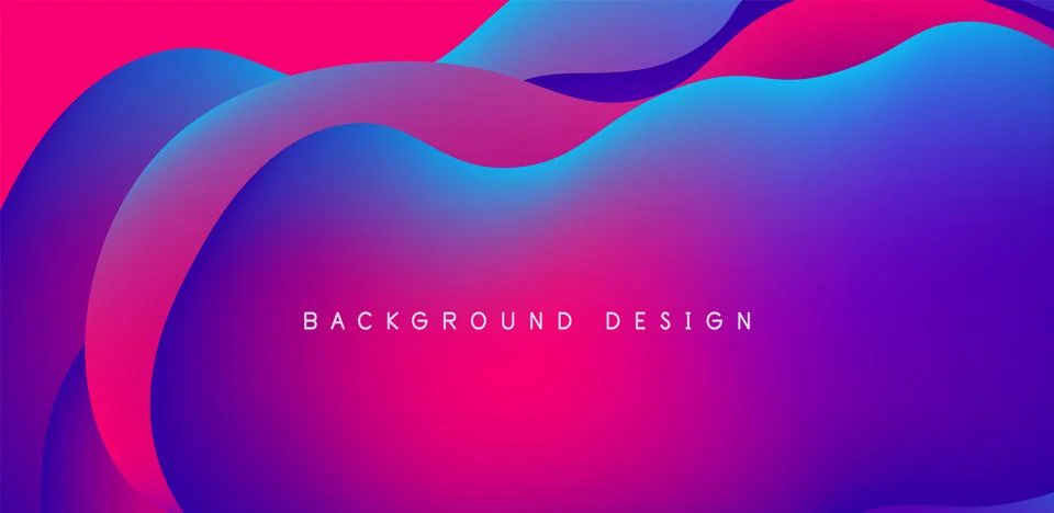 Abstract background fluid bubbles and wave elements. Template for covers Stock Illustration