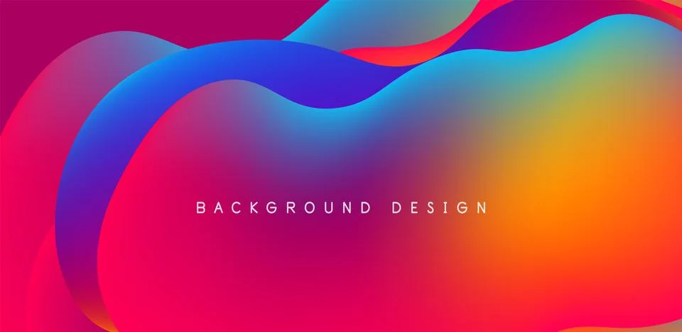 Abstract background fluid bubbles and wave elements. Template for covers Stock Illustration