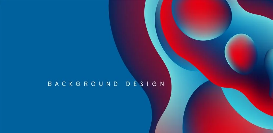 Abstract background fluid bubbles and wave elements. Template for covers 스톡 일러스트